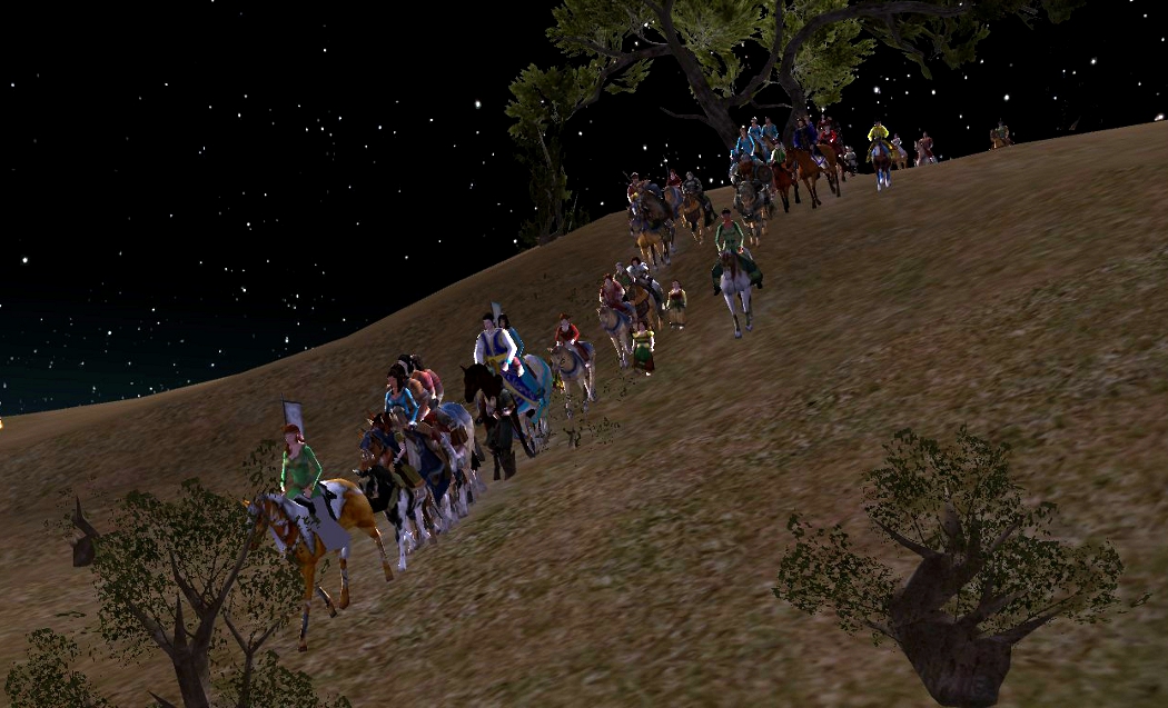 The mounted procession up to Weatherstock!